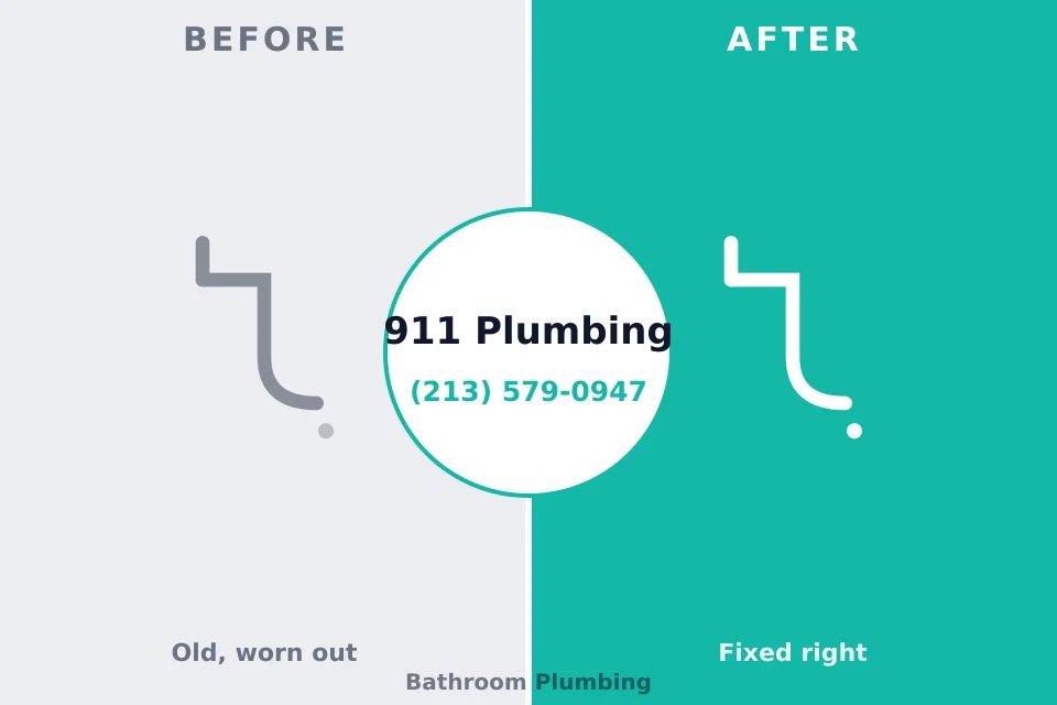 Before and after: plumbing repair Morro Bay, CA